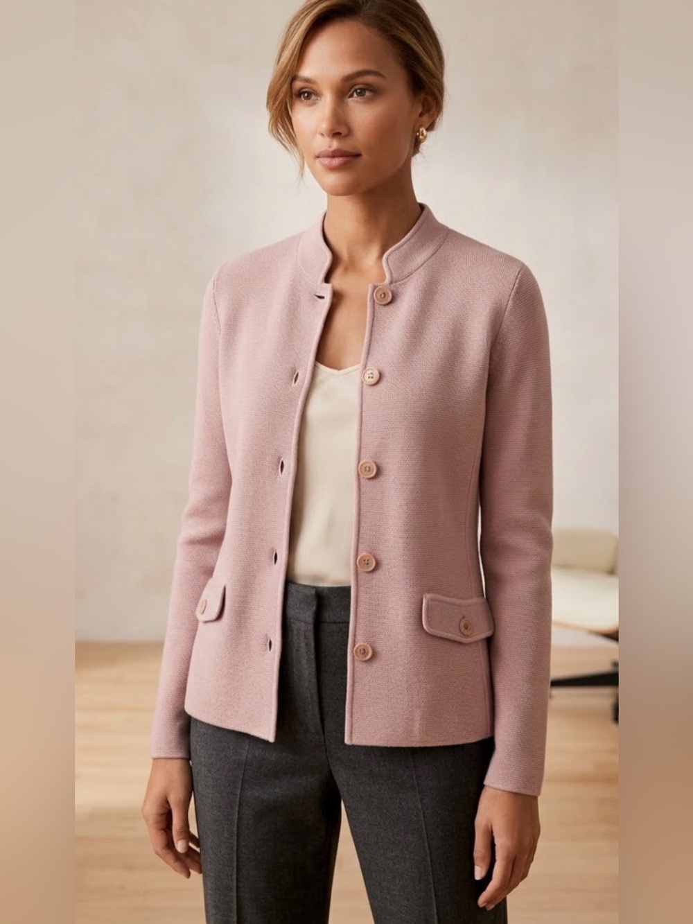 Talbots Dressy Knit Sweater Cardigan Jacket Small